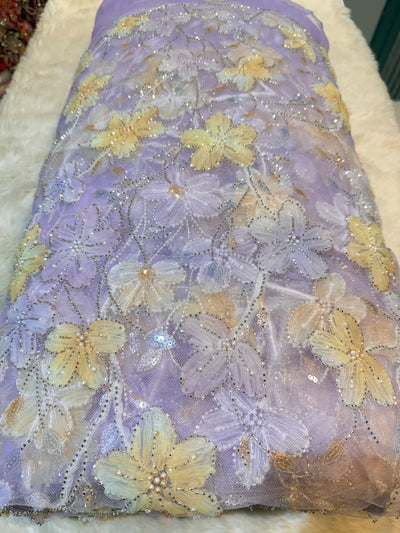 Fiza Applique Handwork Net Embroidery 54 Inch Width