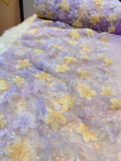 Fiza Applique Handwork Net Embroidery 54 Inch Width