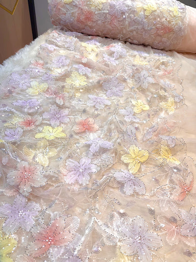 Fiza Applique Handwork Net Embroidery 54 Inch Width