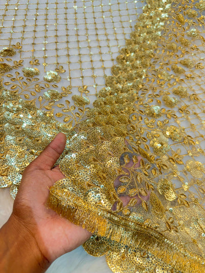 Suits Combinations - Net Heavy Sequins work shirt With Scalloped Net Dupatta (2.50 meter shirt , one dupatta )