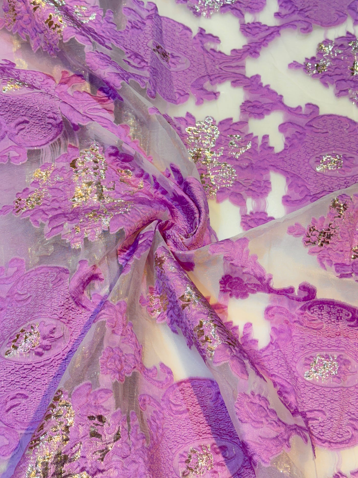 Fiora Big Width Korean Organza Jacquard Fabric 55 inch width