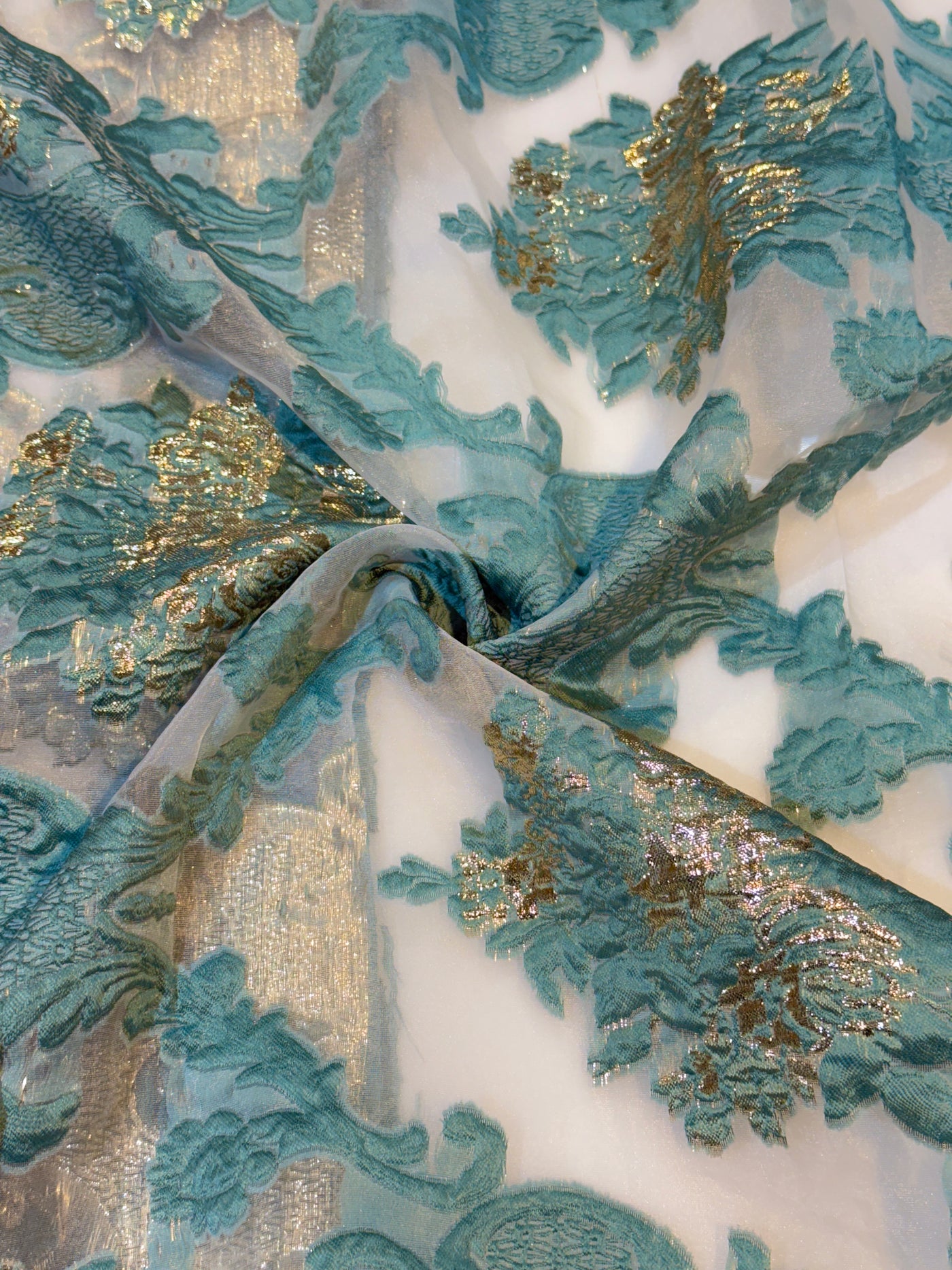 Fiora Big Width Korean Organza Jacquard Fabric 55 inch width