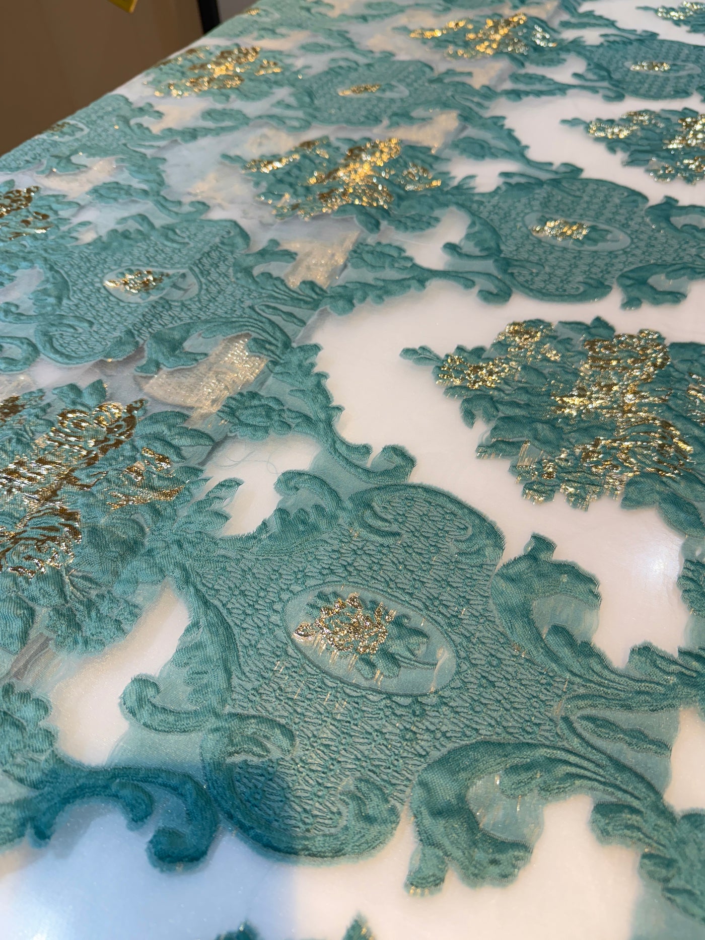 Fiora Big Width Korean Organza Jacquard Fabric 55 inch width