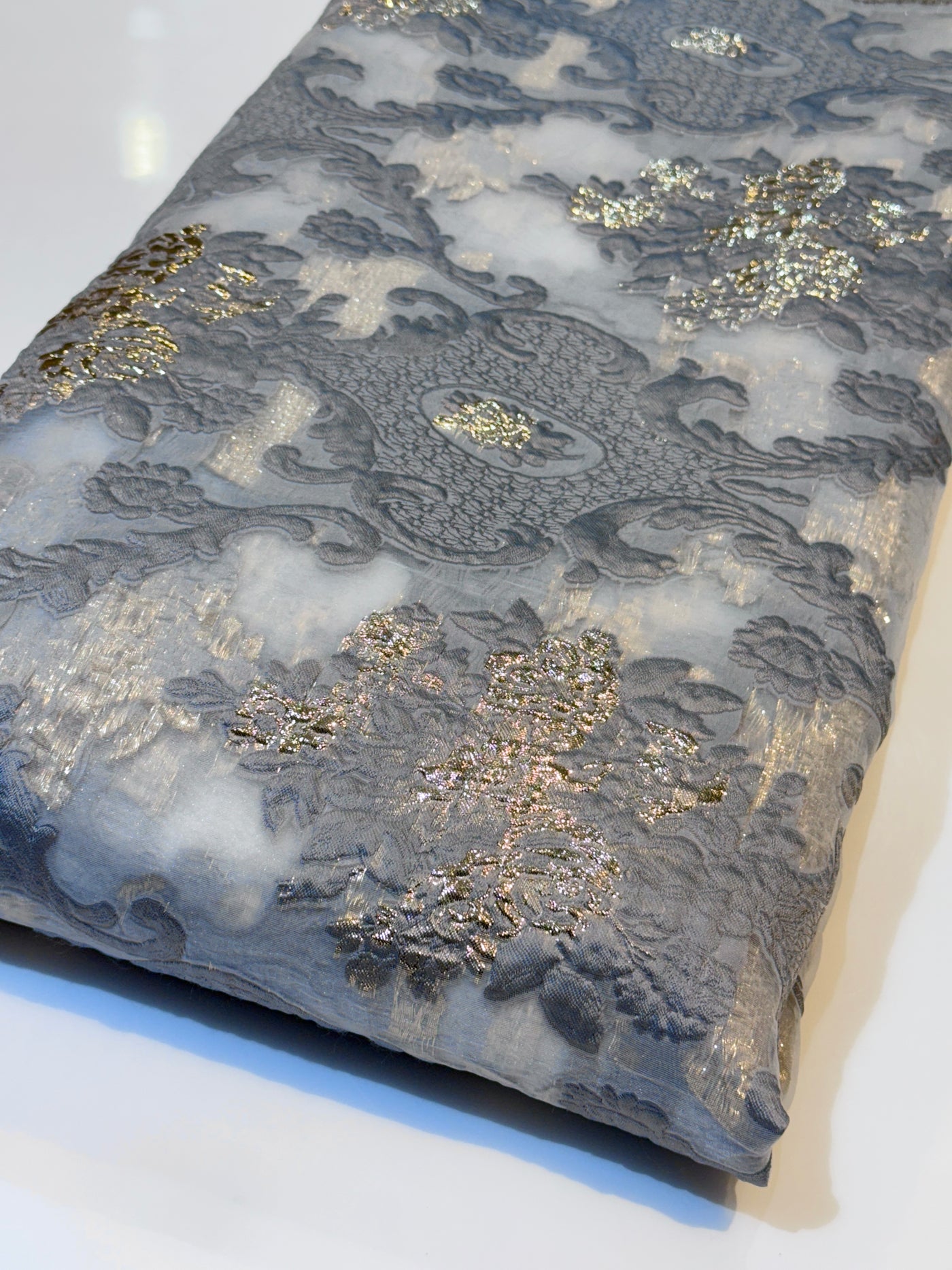 Fiora Big Width Korean Organza Jacquard Fabric 55 inch width