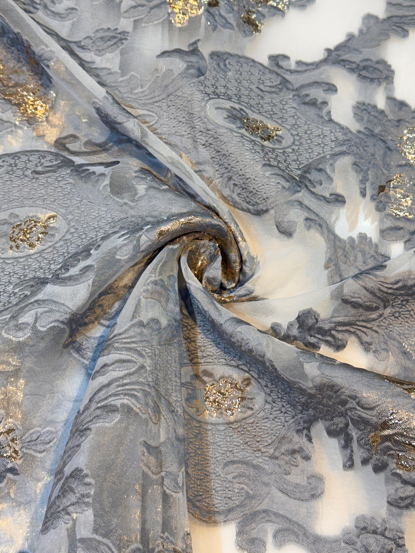 Fiora Big Width Korean Organza Jacquard Fabric 55 inch width