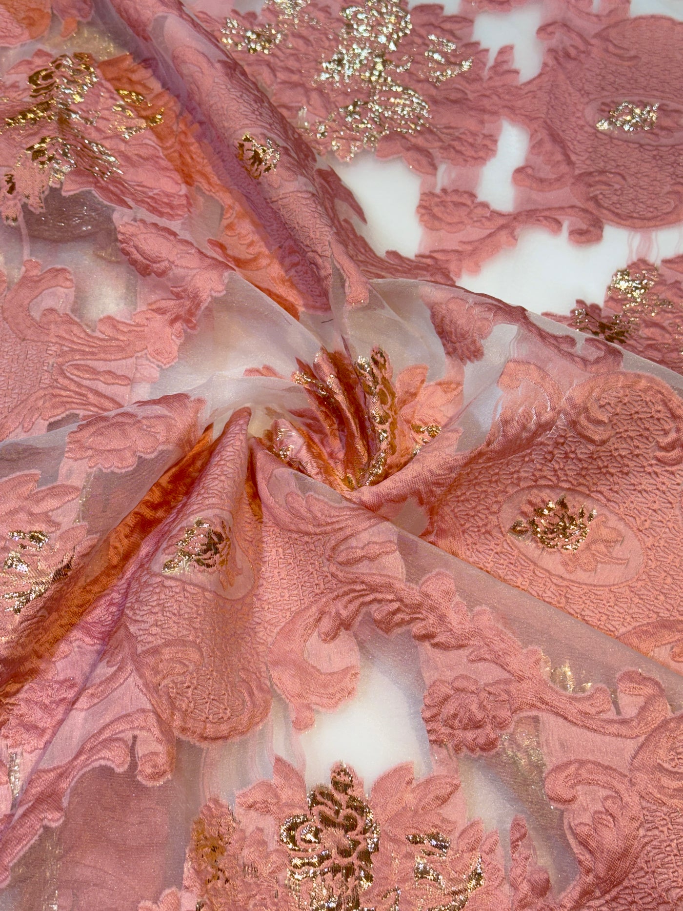 Fiora Big Width Korean Organza Jacquard Fabric 55 inch width