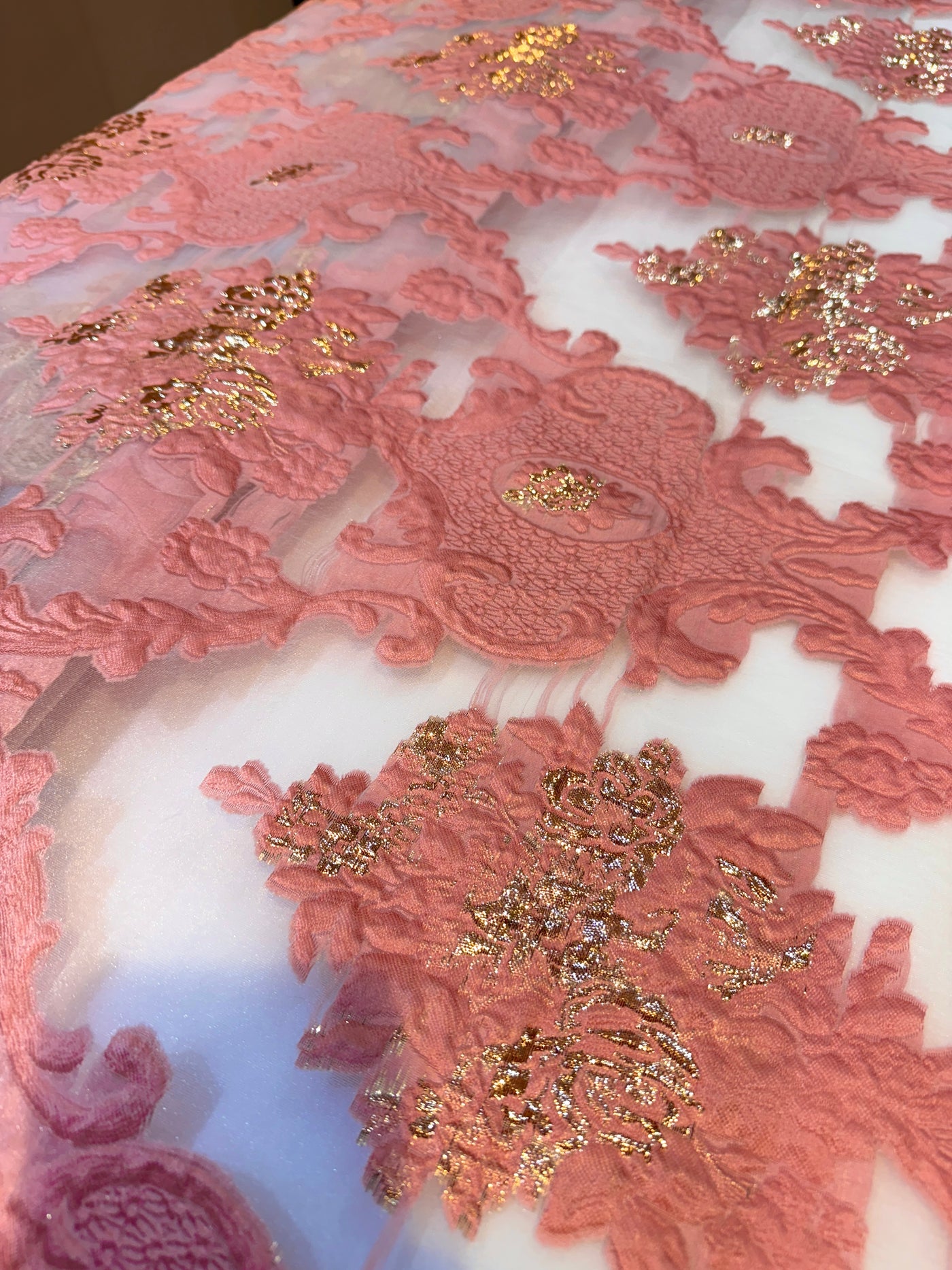 Fiora Big Width Korean Organza Jacquard Fabric 55 inch width