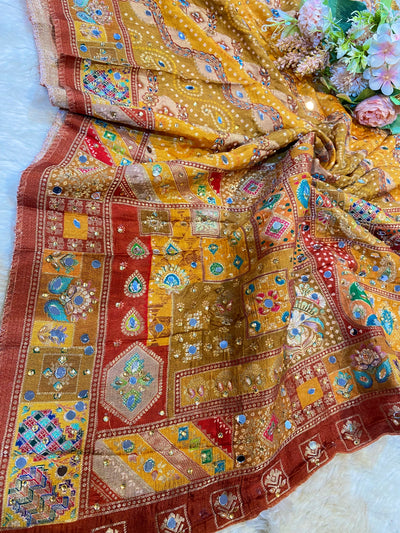 Raunaq Handwork Silk Dupatta