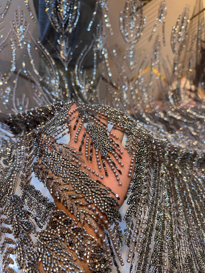 (Precut  of Meter) Handwork Net Embroidery 54 inch width