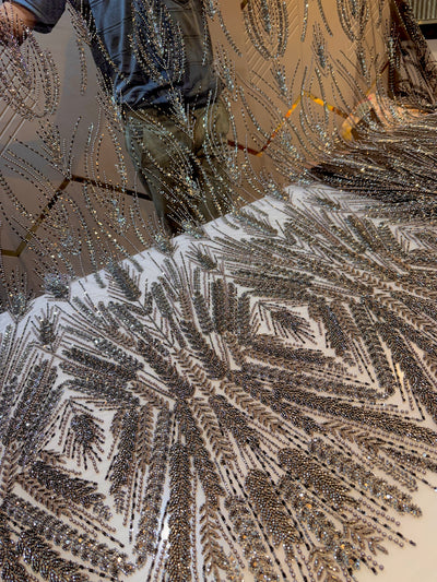 (Precut  of Meter) Handwork Net Embroidery 54 inch width