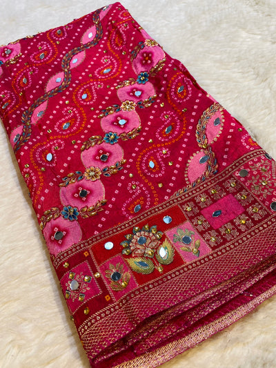 Raunaq Handwork Silk Dupatta