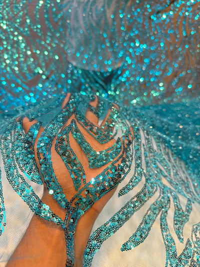 Azmi Imported Net Handwork Embroidery 54 inch width