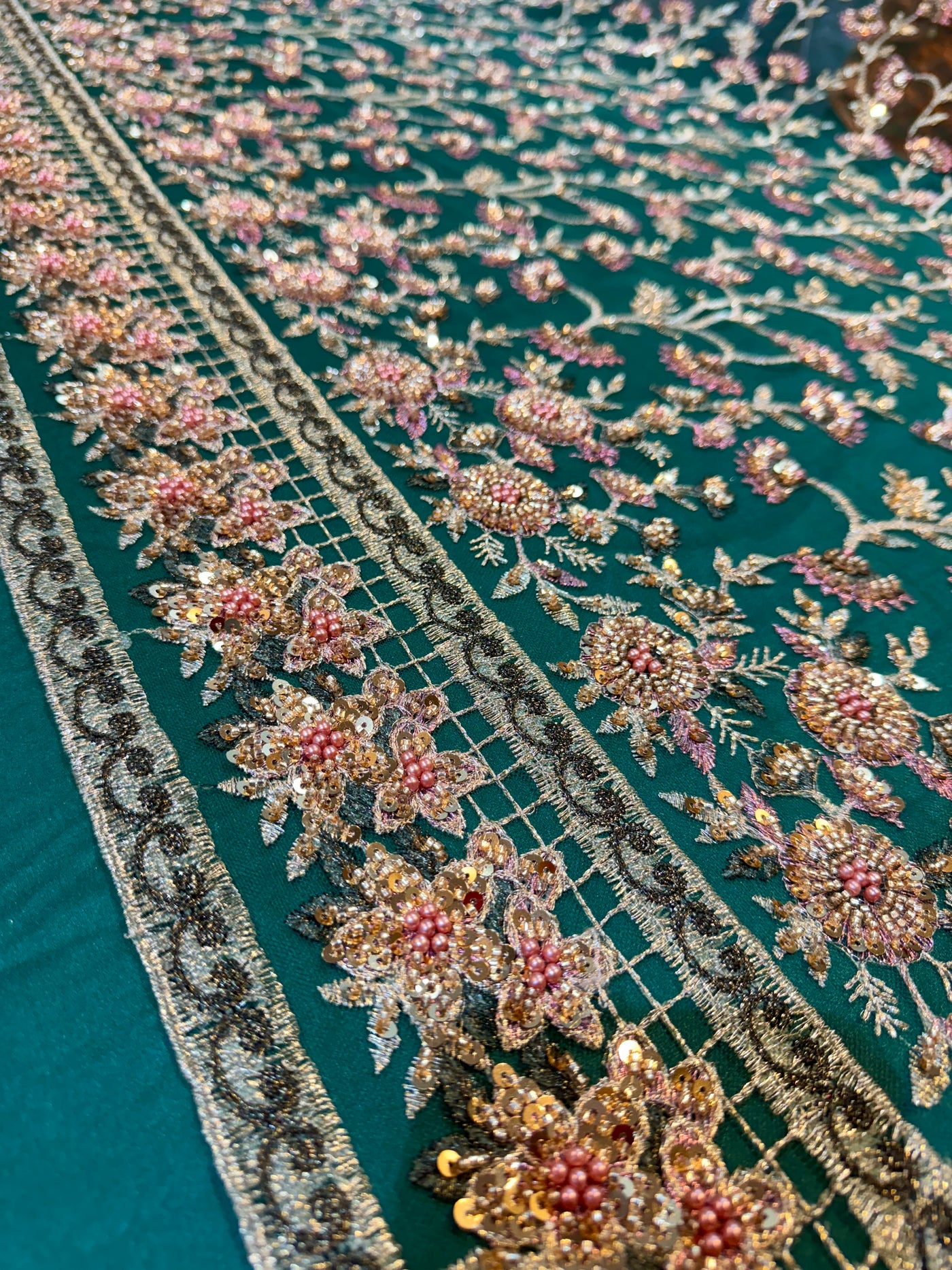 Mansoor Handwork Net Embroidery