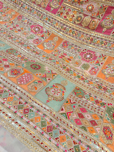 Zihu Georgette Thread and Sequins Embroidery 44 Inch Width