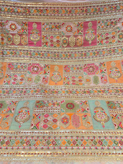 Zihu Georgette Thread and Sequins Embroidery 44 Inch Width