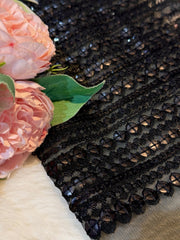 Precut of 0.30 meter) Net sequins Embroidery 44 inch width