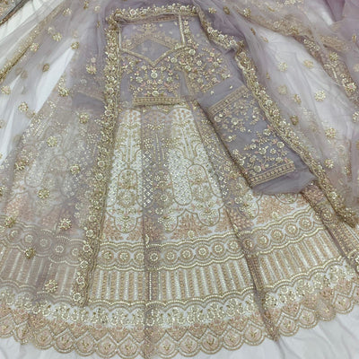 Exclusive Net Heavy Embroidery Cutdana Handwork Kali Lehnga sets