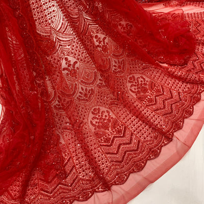 Exclusive Net heavy cutdana handwork kali lehnga se