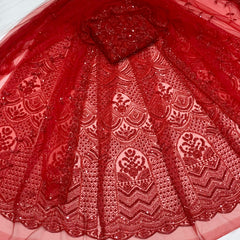 Exclusive Net heavy cutdana handwork kali lehnga set