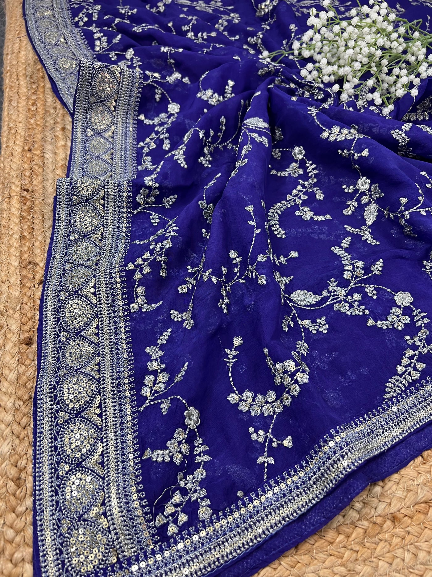 Viscose silk purple  sabhya dupatta ,Width : 37"