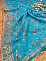 Firozi Viscose Organza Silk Sabhya Dupatta 37 Inch width