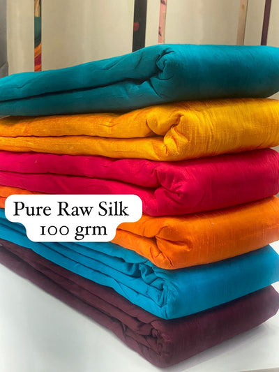 Pure Raw Silk Solid Colors Mill Dyed 44 Inch width