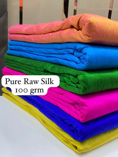 Pure Raw Silk Solid Colors Mill Dyed 44 Inch width