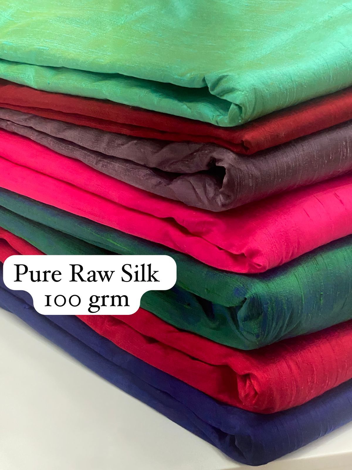 Pure Raw Silk Solid Colors Mill Dyed 44 Inch width