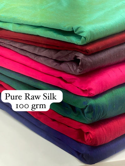 Pure Raw Silk Solid Colors Mill Dyed 44 Inch width