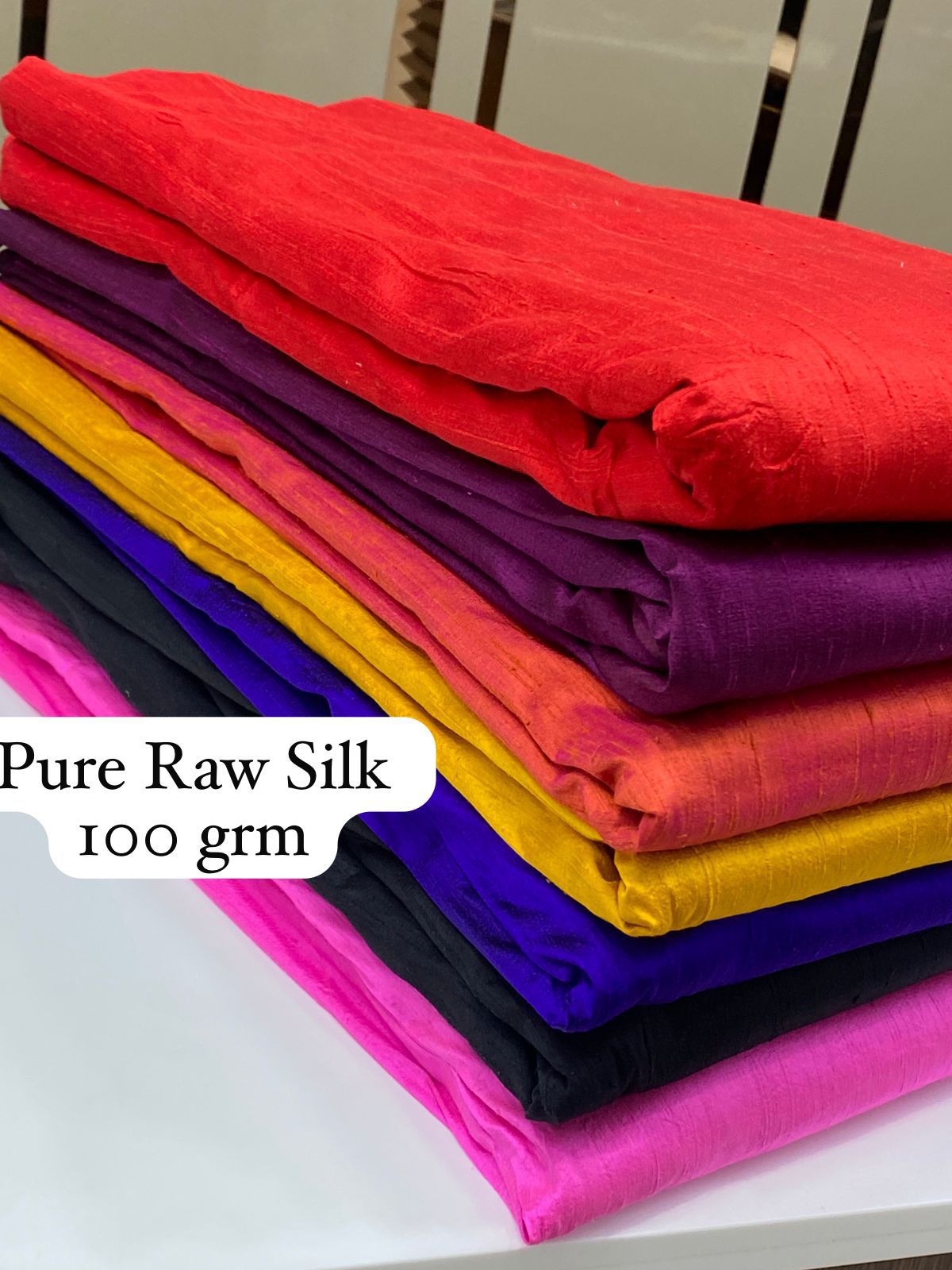 Pure Raw Silk Solid Colors Mill Dyed 44 Inch width