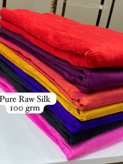 Pure Raw Silk Solid Colors Mill Dyed 44 Inch width