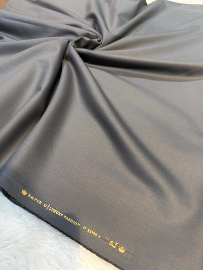 Ash Grey Men’s Glace Terry Rayon For Men’s Suiting Unstiched 56 inch width