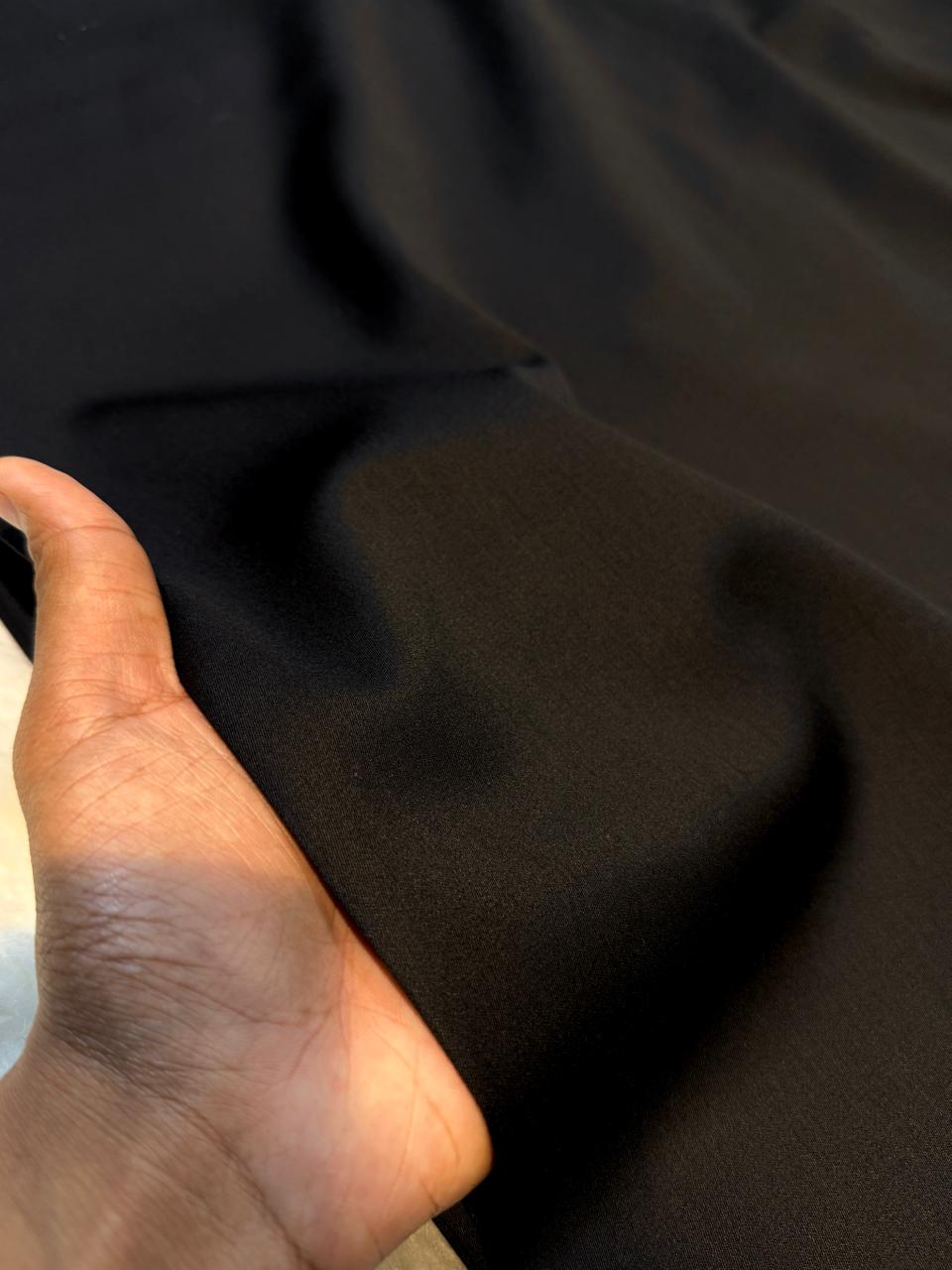 Black Men’s Glace Terry Rayon For Men’s Suiting Unstiched 56 inch width