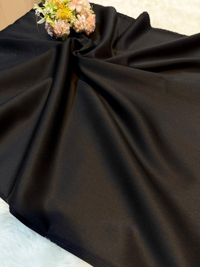 Black Men’s Glace Terry Rayon For Men’s Suiting Unstiched 56 inch width