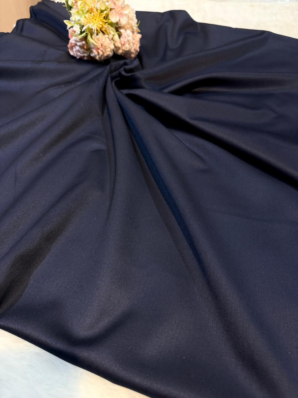 Navy blue Men’s Glace Terry Rayon For Men’s Suiting Unstiched 56 inch width