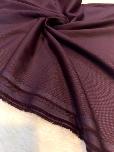 Burgundy Men’s Glace Terry Rayon Self  Pattern For Men’s Suiting Unstiched 56 inch width