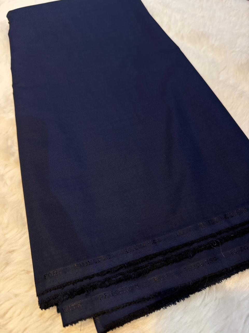 Navy Blue Terrycot  Fabric For Men’s Kurta Pyjama 39 inch width