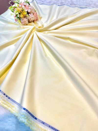 Light Lemon Terrycot  Fabric For Men’s Kurta Pyjama 39 inch width