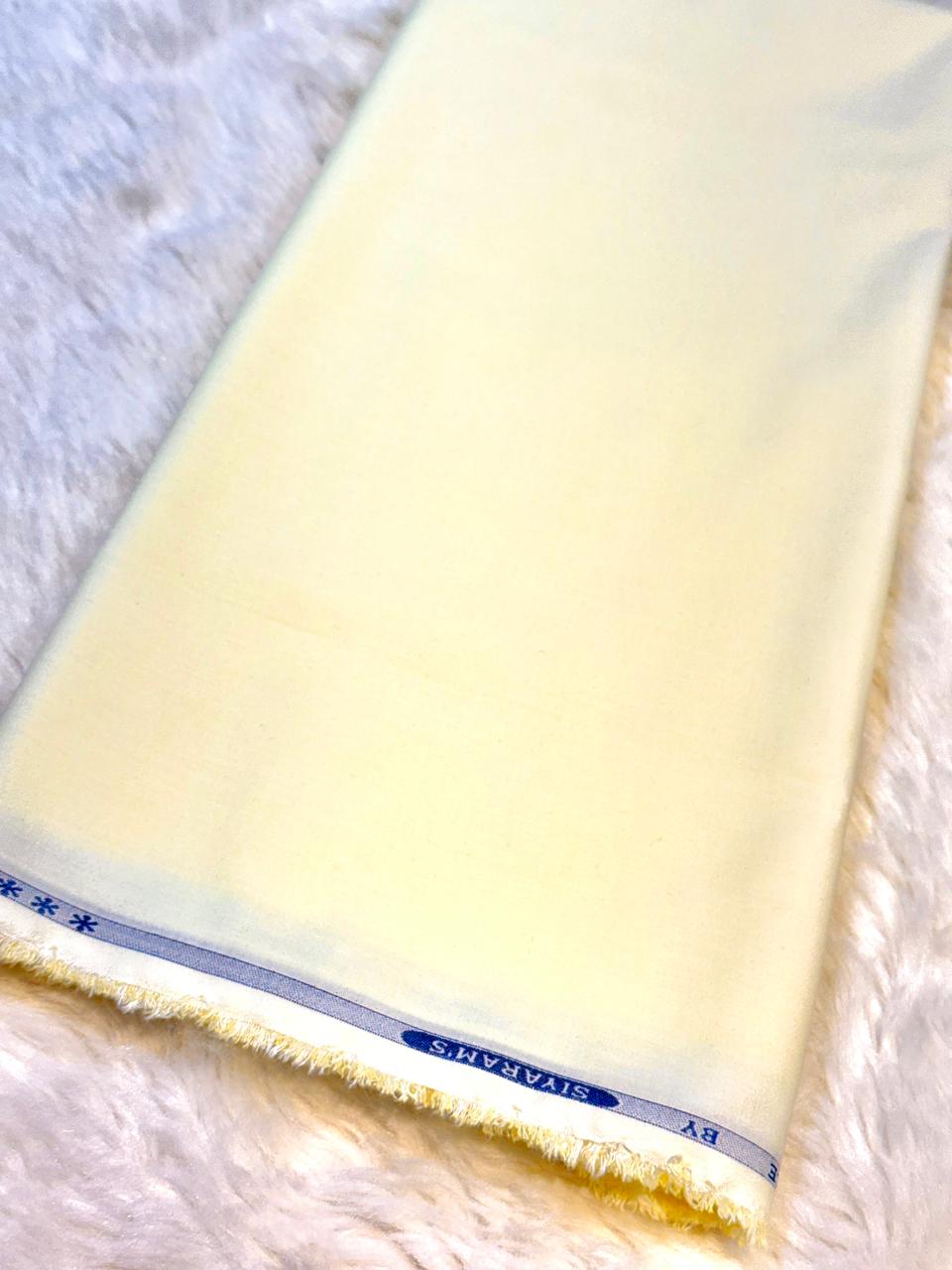 Light Lemon Terrycot  Fabric For Men’s Kurta Pyjama 39 inch width