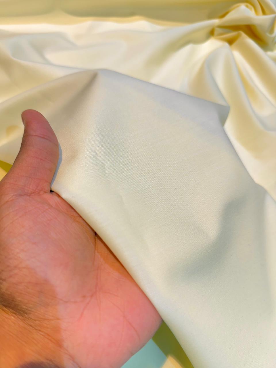 Light Lemon Terrycot  Fabric For Men’s Kurta Pyjama 39 inch width