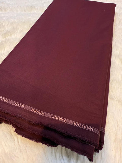 Maroon Terrycot  Fabric For Men’s Kurta Pyjama 39 inch width