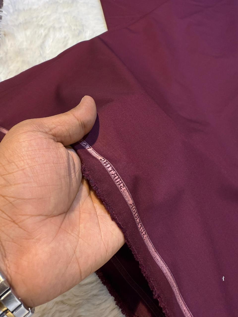 Maroon Terrycot  Fabric For Men’s Kurta Pyjama 39 inch width