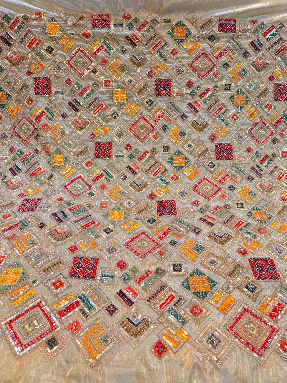 Nayan Pure Zari Tissue Handwork Embroidery 44 inch Width