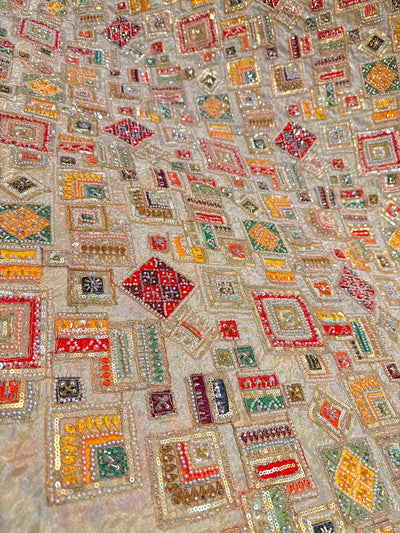 Nayan Pure Zari Tissue Handwork Embroidery 44 inch Width