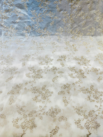 Pure Viscose Embroidery 44 inch width Zari Jaal