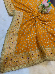 Rubani Real  Mirror Handwork Dupatta 2.40 m length