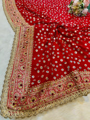 Rubani Real  Mirror Handwork Dupatta 2.40 m length