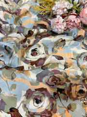 (Wholesale Pack Of 20 meter -Dispatch After 7 days )  Pure Viscose Crape Prints  (Design -  RA01680)