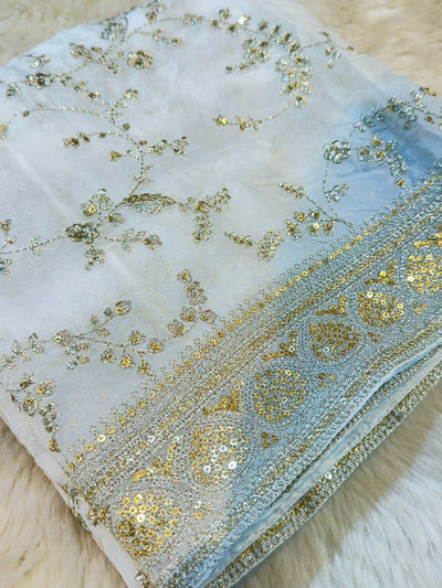 Sabhya Pure Viscose Organza Dyeable Dupatta 2.50 meter length