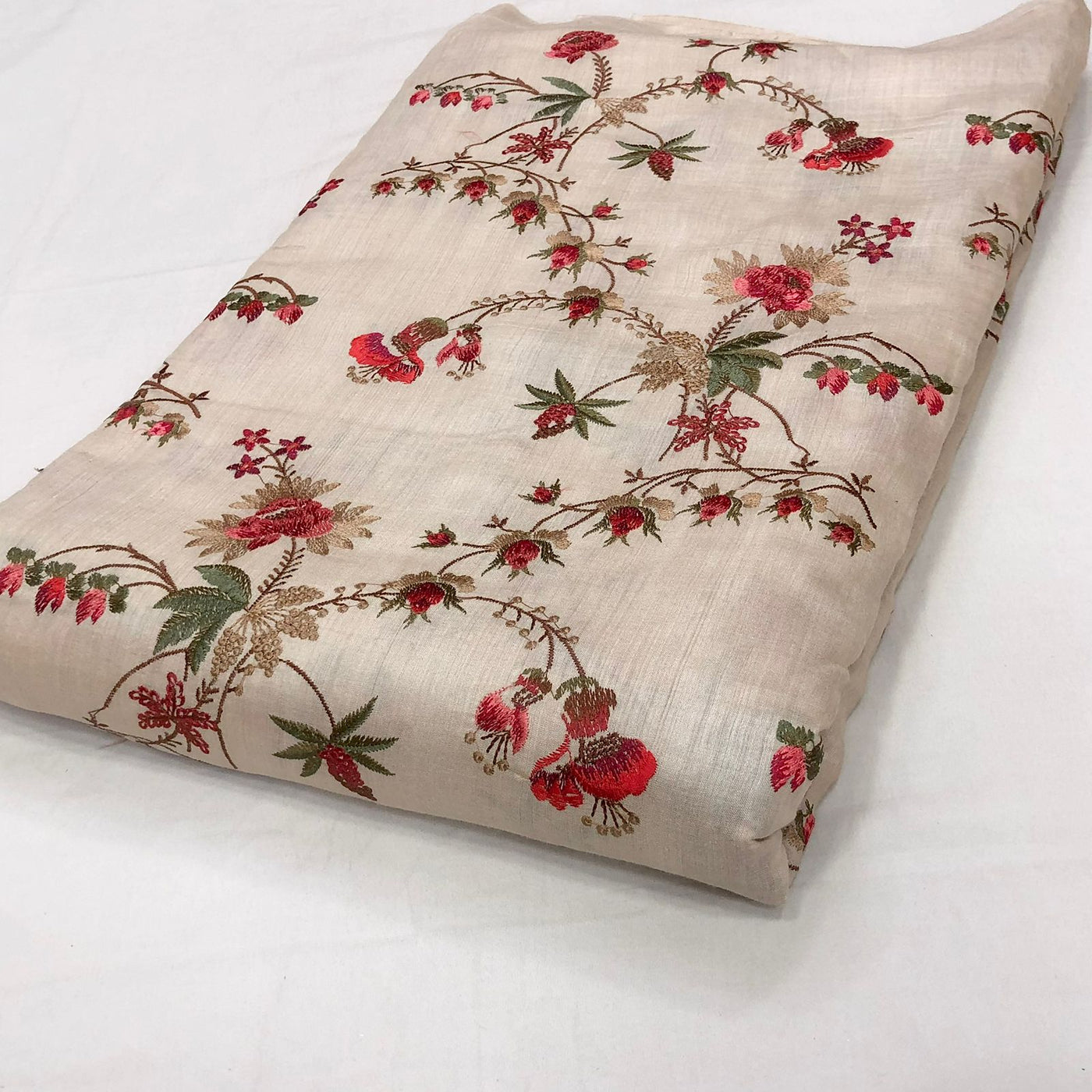 Pure Munga SIlk Natural Munga silk,Ivory shade 44 Inch width